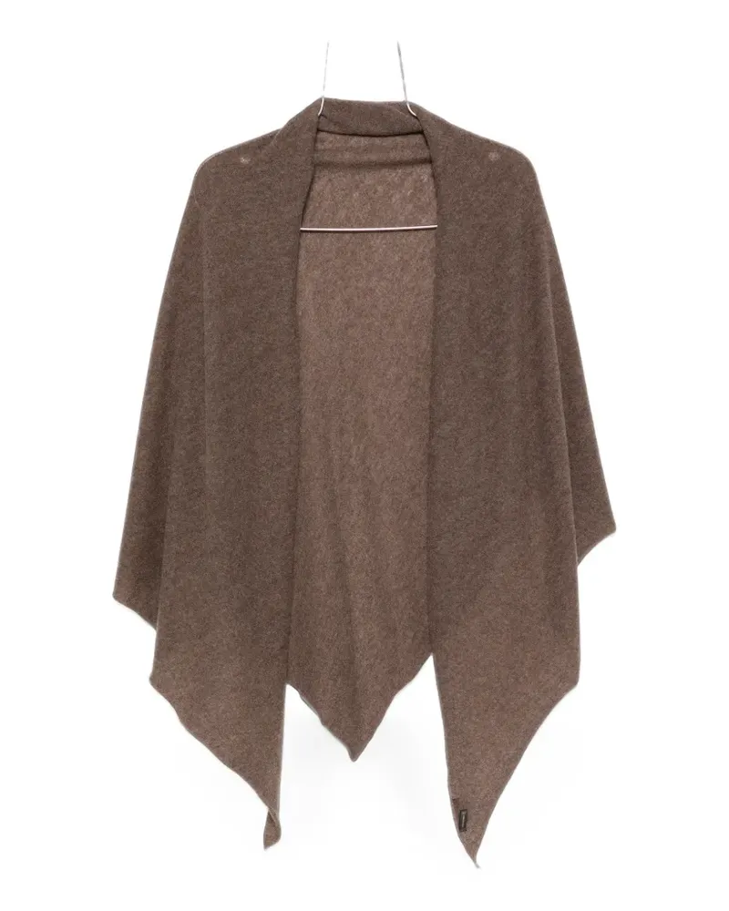 Faliero Sarti fine-knit asymmetric scarf - Braun Braun