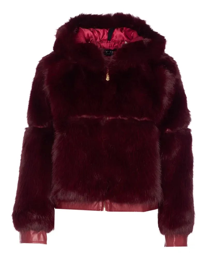 V°73 faux-fur hooded jacket - Rot Rot