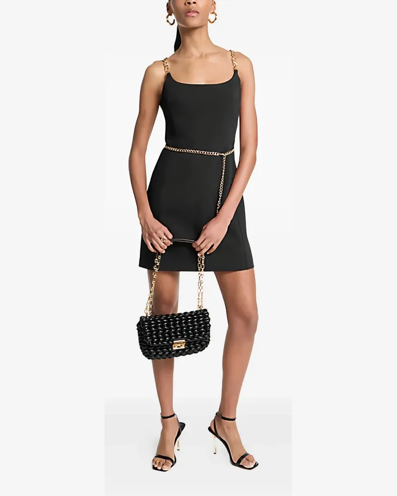 Michael Kors Minikleid mit Kettenriemen - Schwarz Schwarz