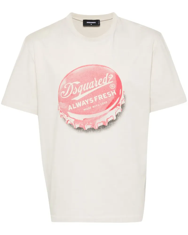 Dsquared2 T-Shirt mit grafischem Print - Nude Nude