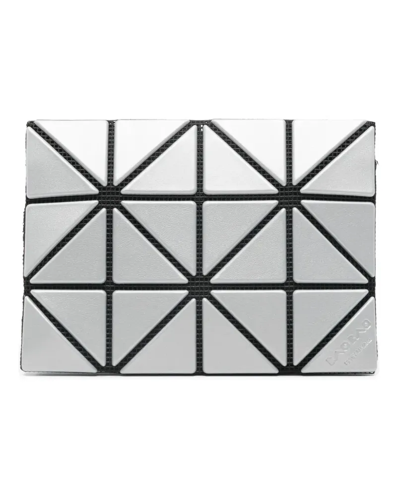 Issey Miyake geometric-pattern wallet - Silber Silber