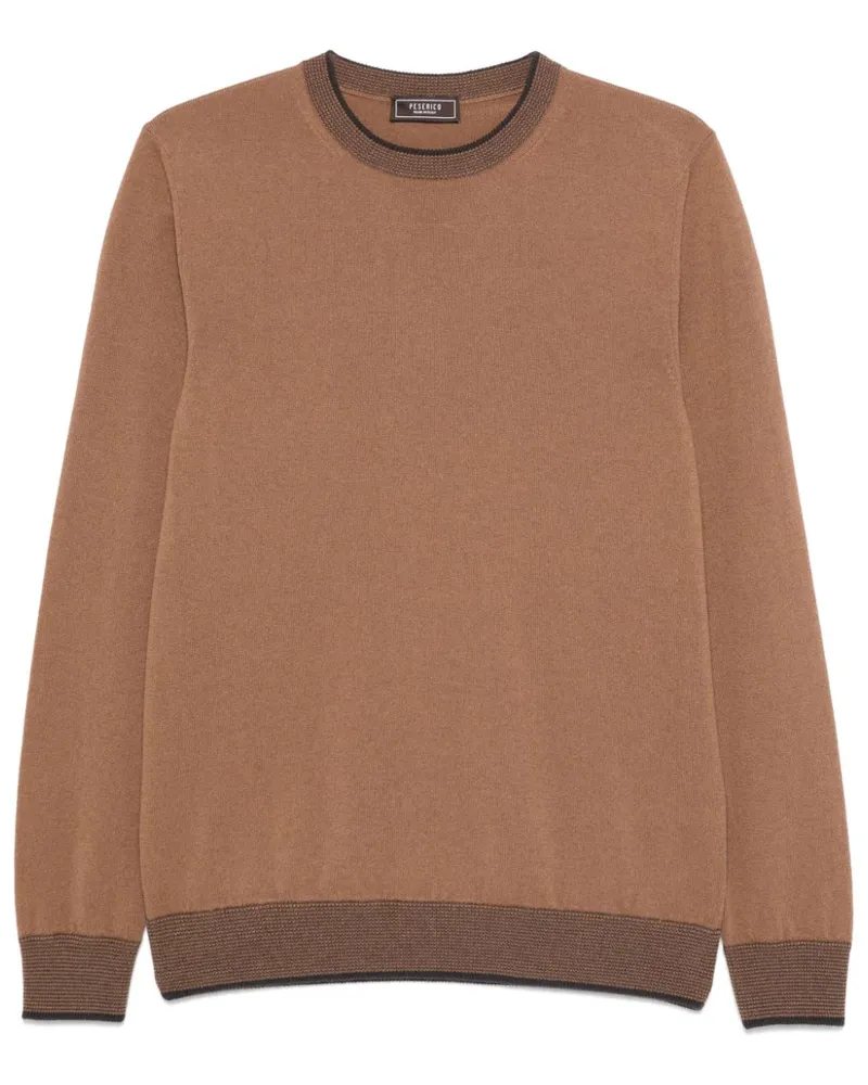 Peserico Pullover mit Rundhalsausschnitt - Braun Braun