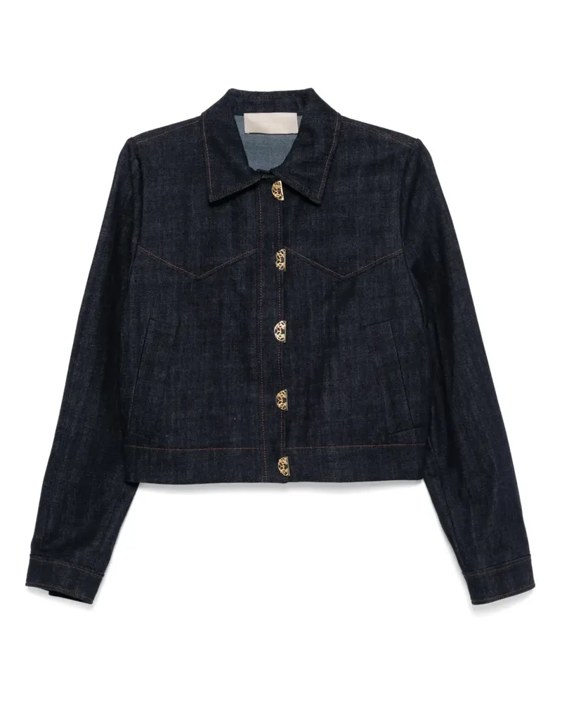 Elie Saab Verzierte Jeansjacke - Braun Braun