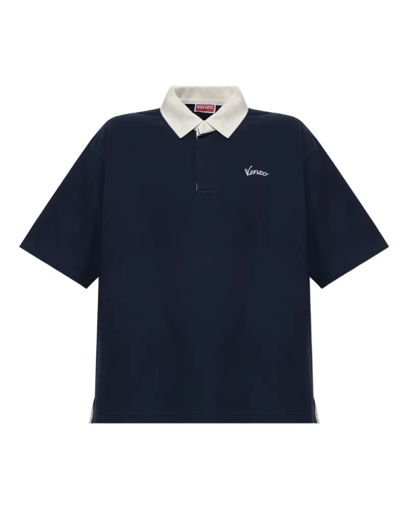Kenzo embroidered-logo polo shirt - Blau Blau
