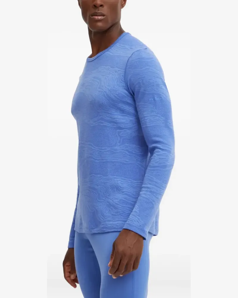 Icebreaker patterned long-sleeve top - Blau Blau