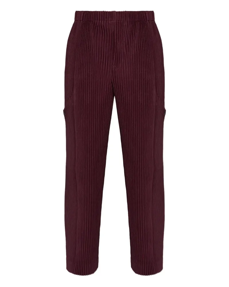 Issey Miyake Quarry cargo-pockets pleated trousers - Rot Rot