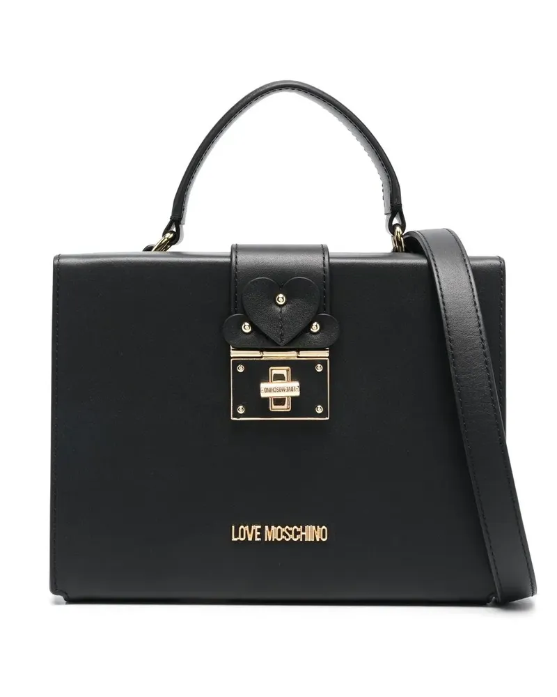 Moschino Handtasche mit Herzmotiv - Schwarz Schwarz