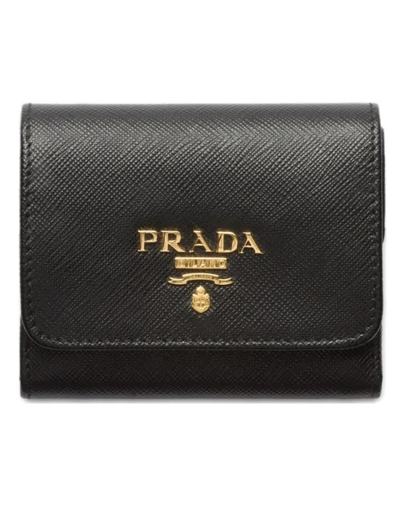 Prada Kleines Saffiano-Portemonnaie - Schwarz Schwarz