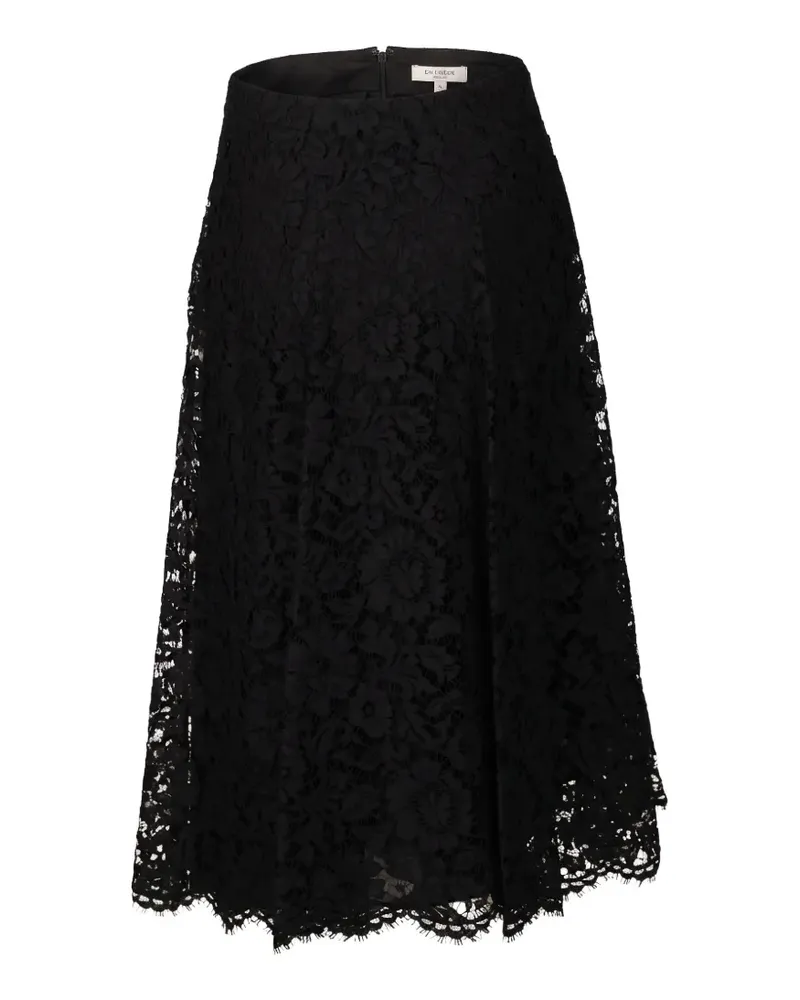 Valentino Garavani Midirock aus floraler Spitze - Schwarz Schwarz