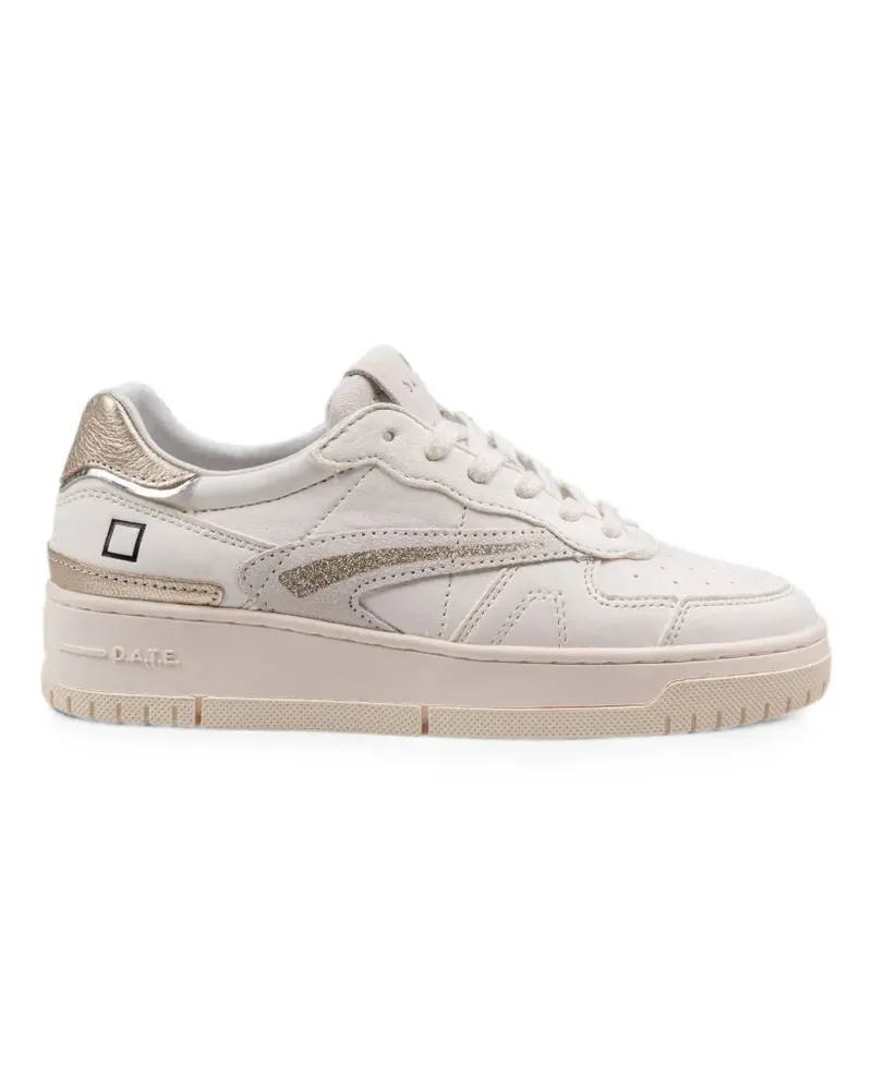 D.A.T.E. Torneo panelled leather sneakers - Nude Nude