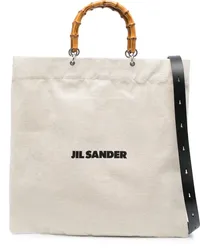 Jil Sander Shopper mit Bambushenkeln Nude