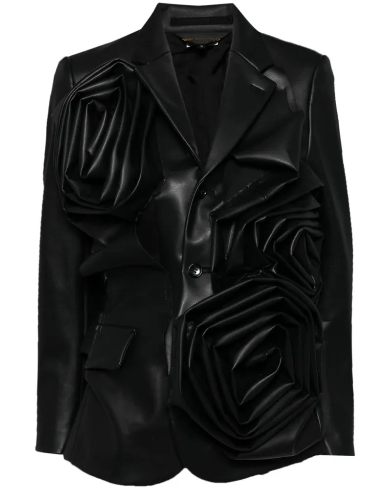 Comme des Garçons Sakko mit Blumenmuster - Schwarz Schwarz