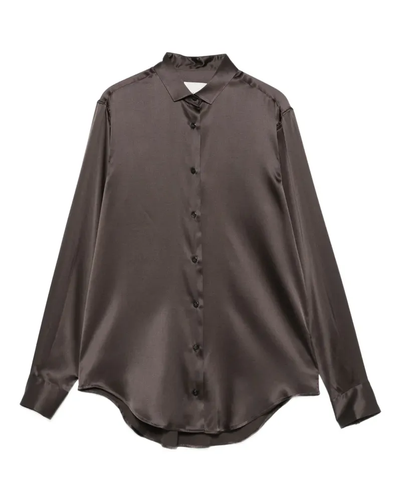 XACUS Giselle Hemd aus Satin - Braun Braun