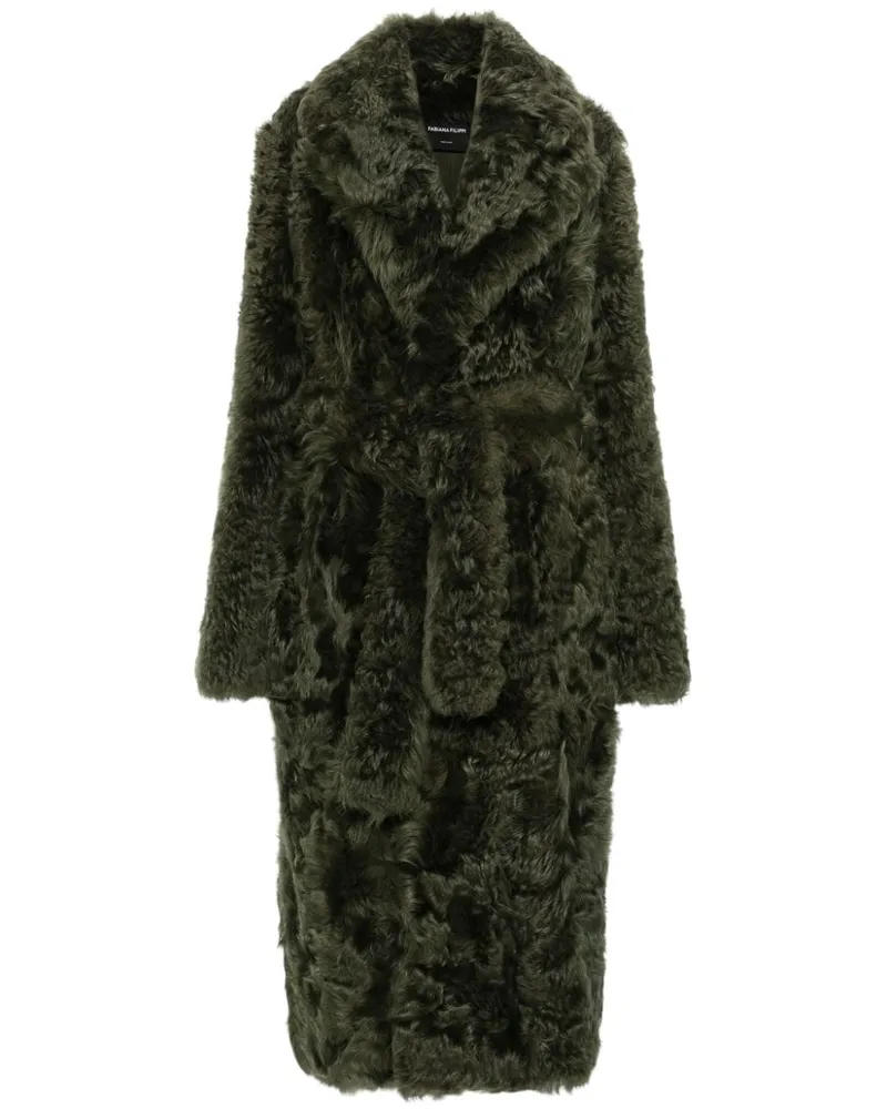 Fabiana Filippi Shearling-Mantel - Grün Grün