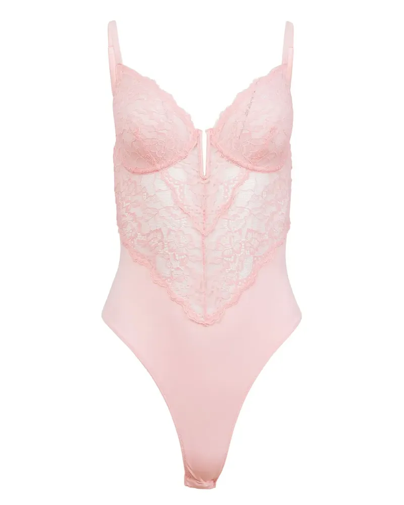 Fleur Du Mal Bianca Body aus Spitze - Rosa Rosa