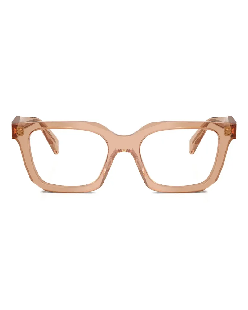 Prada geometric glasses - Nude Nude