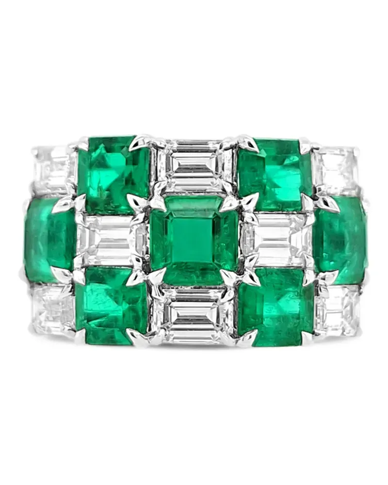 HYT Jewelry emerald and diamond ring - Silber Silber