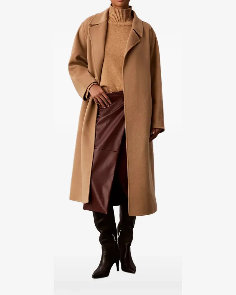 Calvin Klein Mantel mit fallendem Revers - Braun Braun