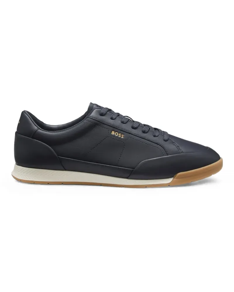 HUGO BOSS Sneakers aus Leder mit Folienlogo - Blau Blau