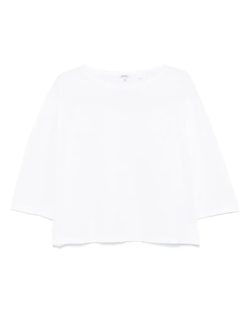 ASPESI T-Shirt mit Logo-Print - Weiß Weiß