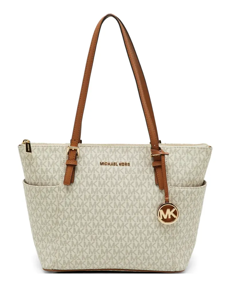 Michael Kors Charlotte Tote Bag mit Logo-Print - Weiß Weiß