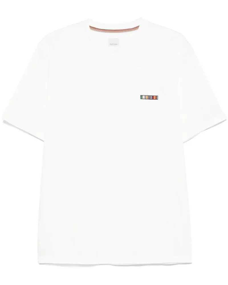 Paul Smith Gestreiftes T-Shirt - Weiß Weiß