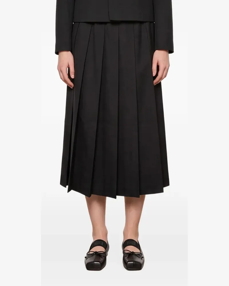 Comme des Garçons pleated midi skirt - Schwarz Schwarz