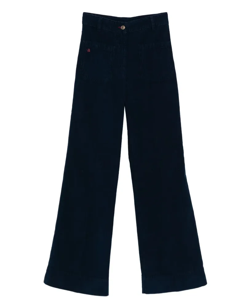 Victoria Beckham Hose aus Cord mit Vordertaschen - Blau Blau