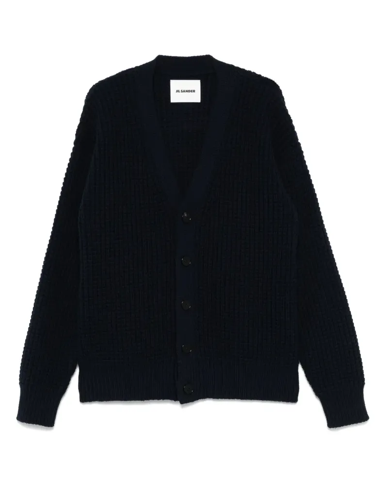 Jil Sander Cardigan mit V-Ausschnitt - Blau Blau