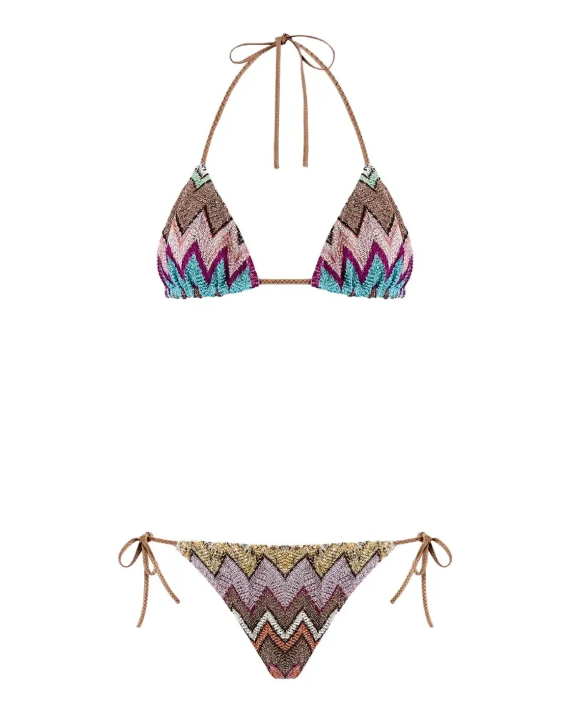 Missoni zigzag-patterned bikini - Braun Braun
