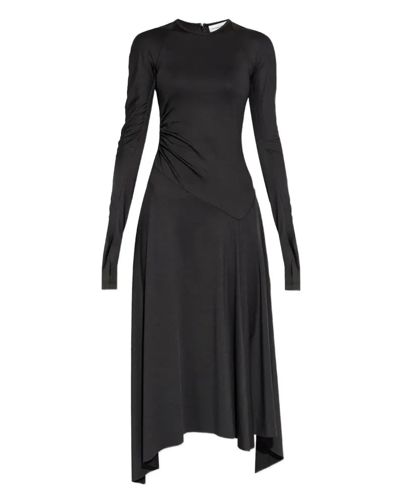 Victoria Beckham Midikleid mit asymmetrischem Saum - Schwarz Schwarz