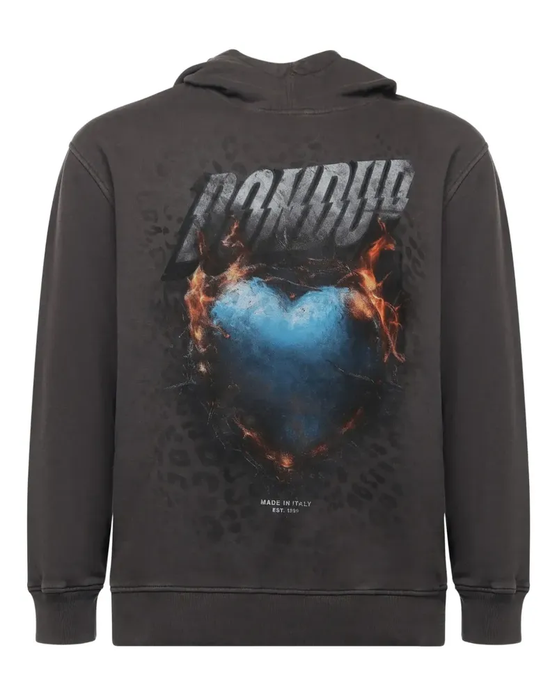 Dondup graphic-print hoodie - Grau Grau