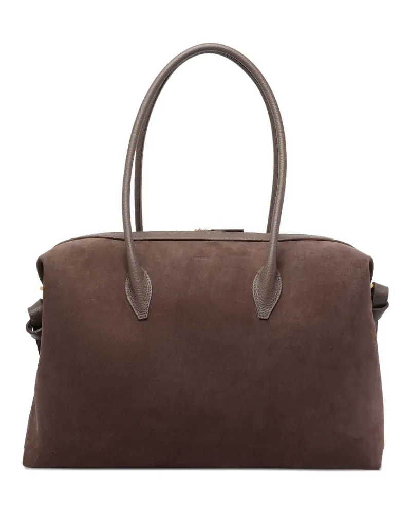 YUZEFI Große Brioche Reisetasche aus Wildleder - Braun Braun