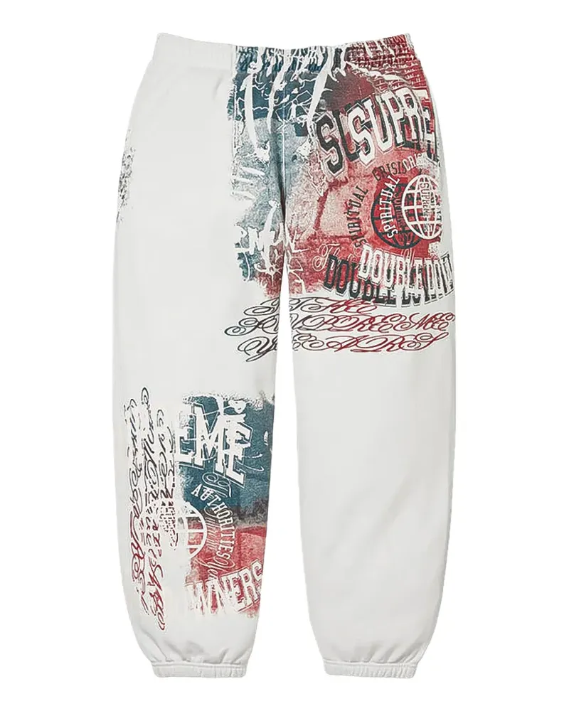 Supreme Being Jogginghose mit grafischem Print - Weiß Weiß