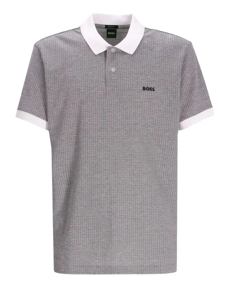 HUGO BOSS Poloshirt mit Logo-Stickerei - Grau Grau