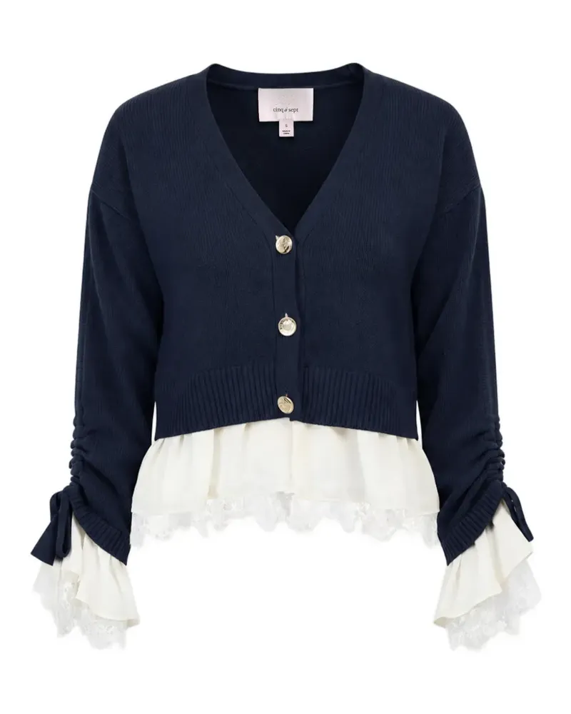 Cinq à Sept Atley Cardigan im Layering-Look - Blau Blau