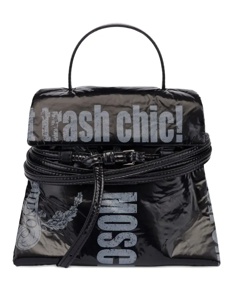 Moschino Tie Me Tote Bag mit Logo-Print - Schwarz Schwarz
