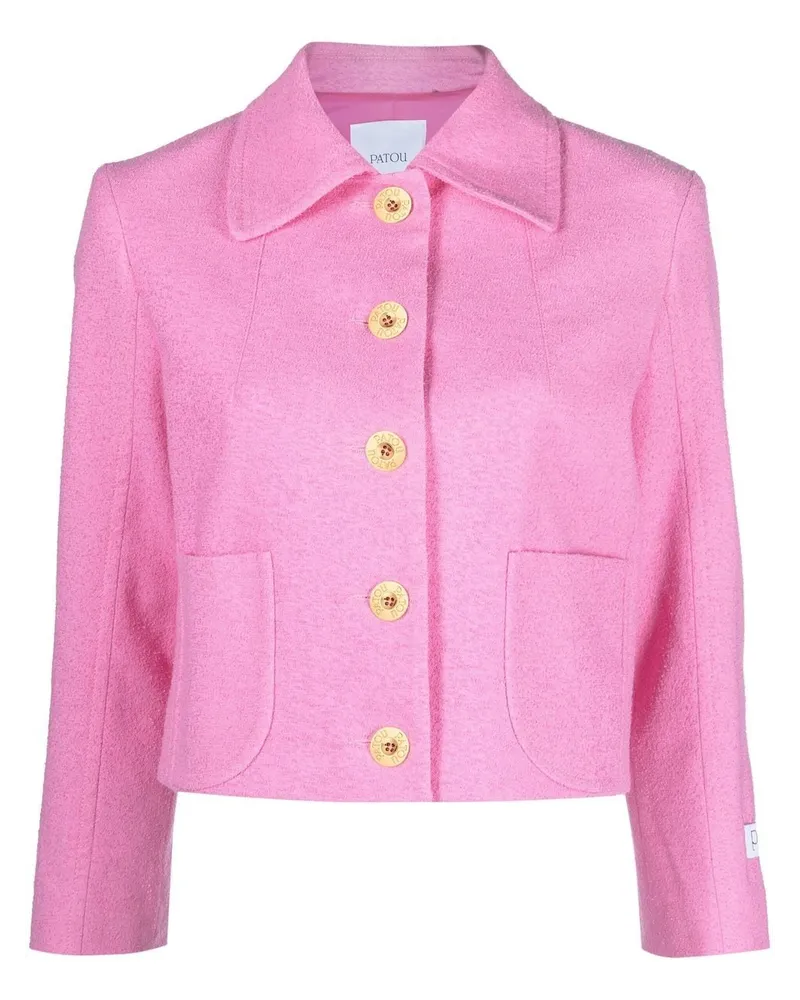 Patou Einreihige Tweed-Jacke - Rosa Rosa