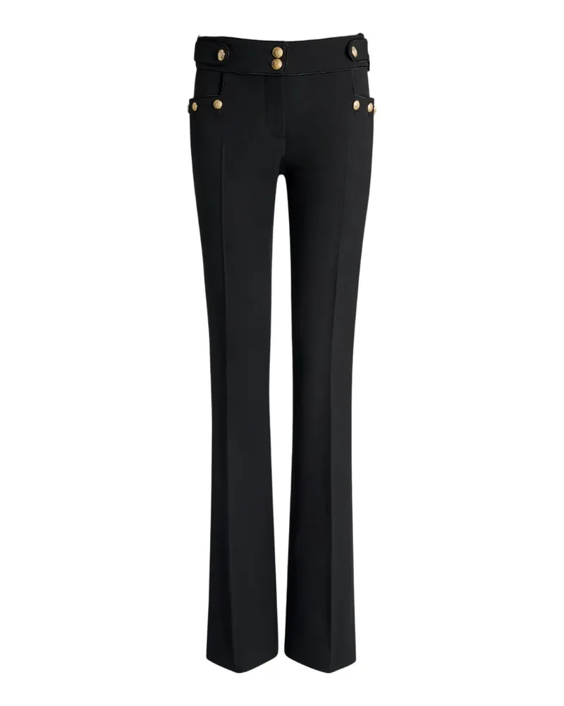 Balmain Hose aus Gabardine mit Falten - Schwarz Schwarz