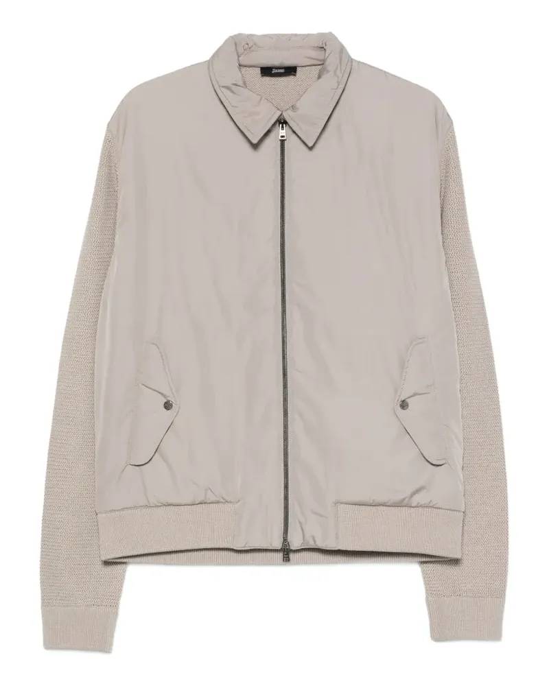 Herno Leichte Jacke mit Waffelstrick-Einsätzen - Nude Nude