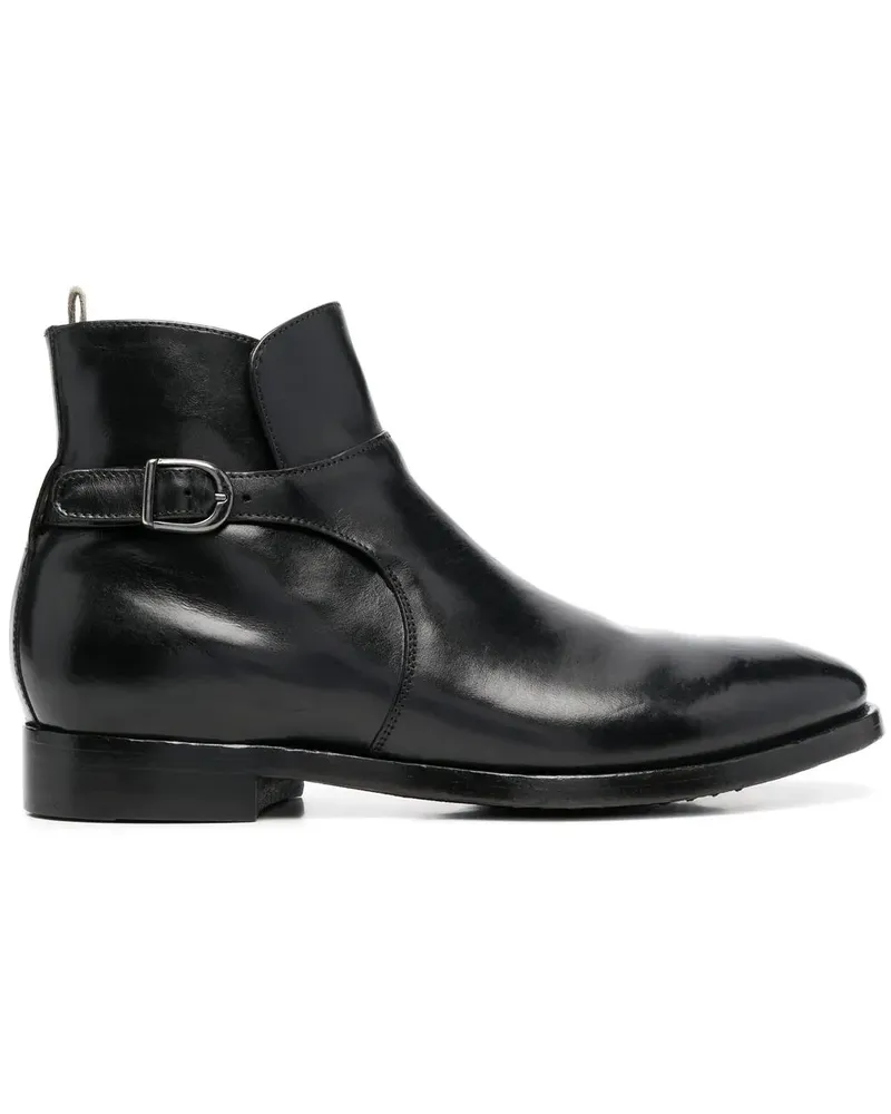 Officine Creative Italia Stiefel mit Schnallendetail - Schwarz Schwarz