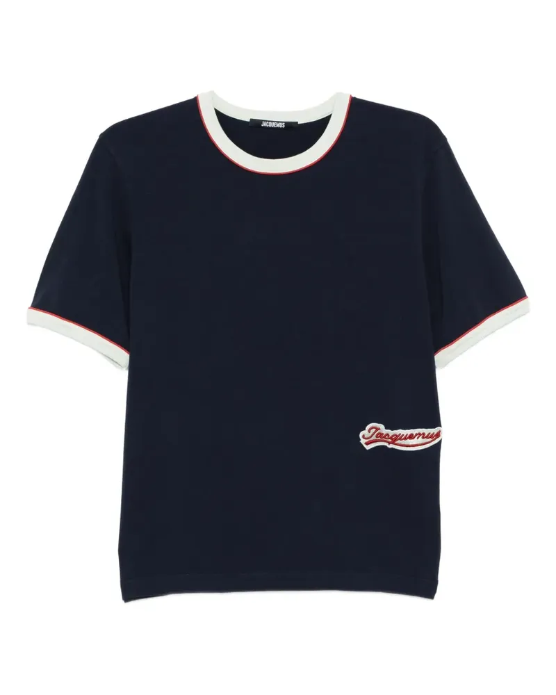 Jacquemus T-Shirt mit Logo-Stickerei - Blau Blau
