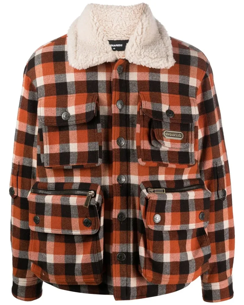 Dsquared2 Jacke mit Karomuster - Braun Braun
