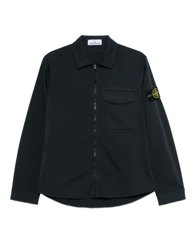 Stone Island zip pocket overshirt - Blau Blau