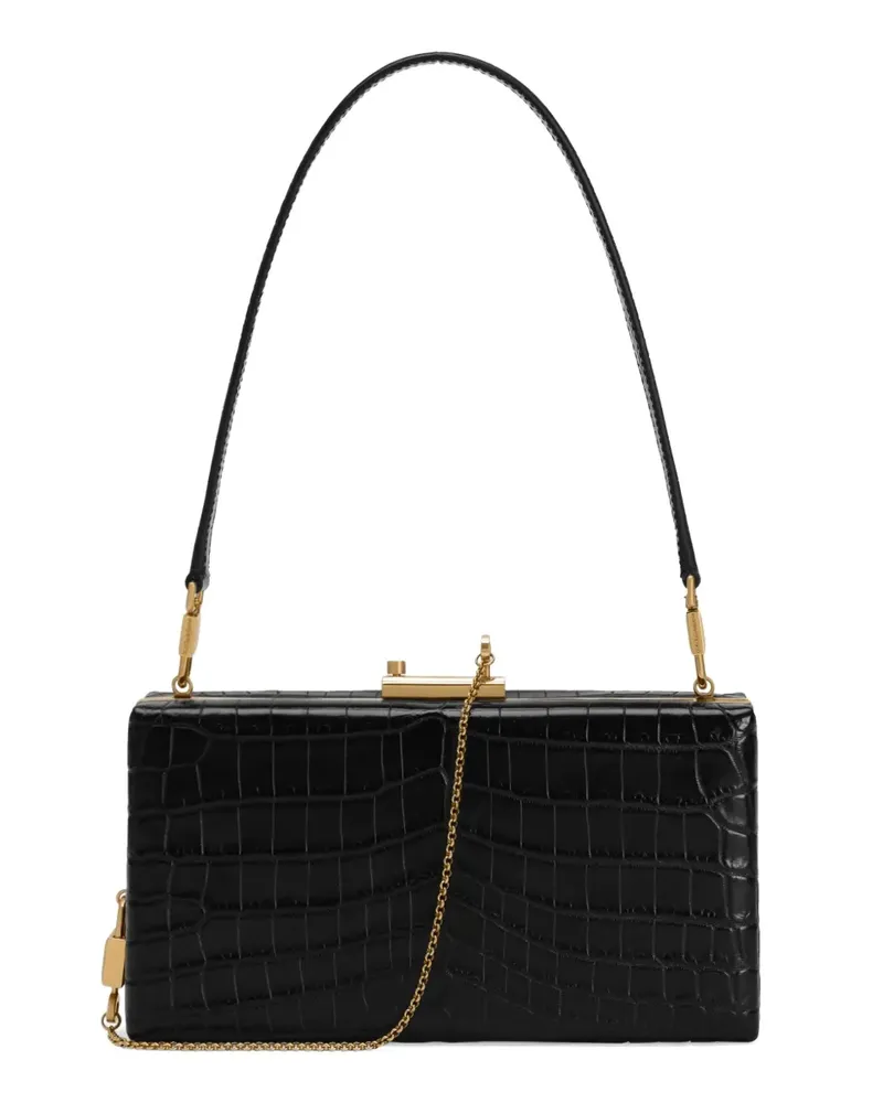 Dolce & Gabbana Tasche mit Kroko-Effekt - Schwarz Schwarz