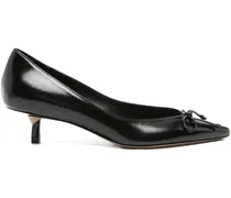 Kitten-Heel-Pumps mit Schleifendetail - Schwarz