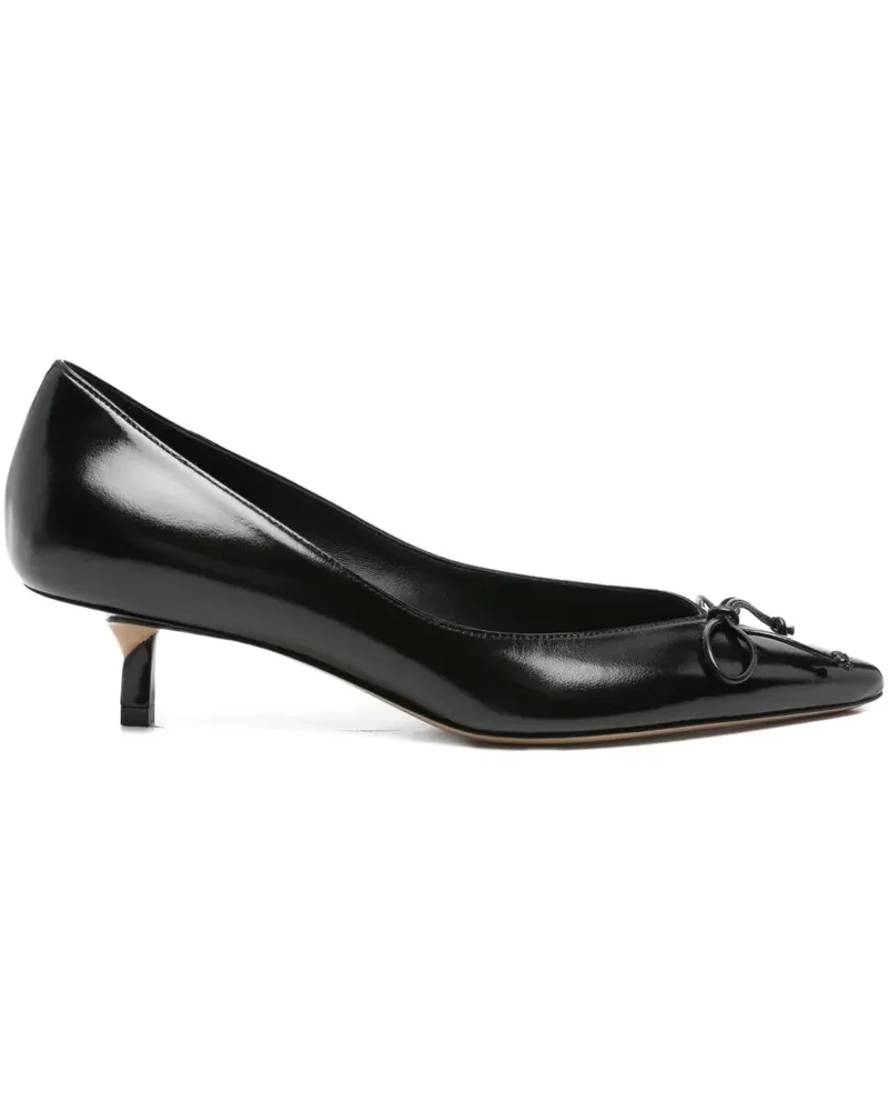 Jacquemus bow-detail kitten-heel pumps - Schwarz Schwarz