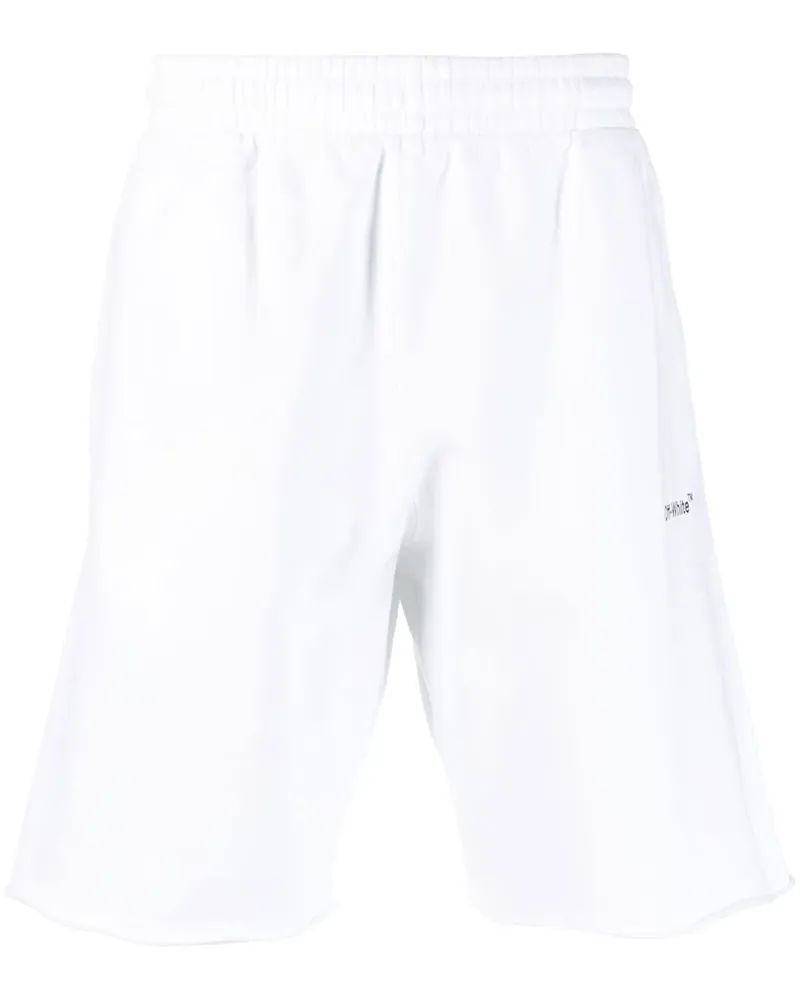 OFF-WHITE Joggingshorts mit diagonalen Streifen - Weiß Weiß