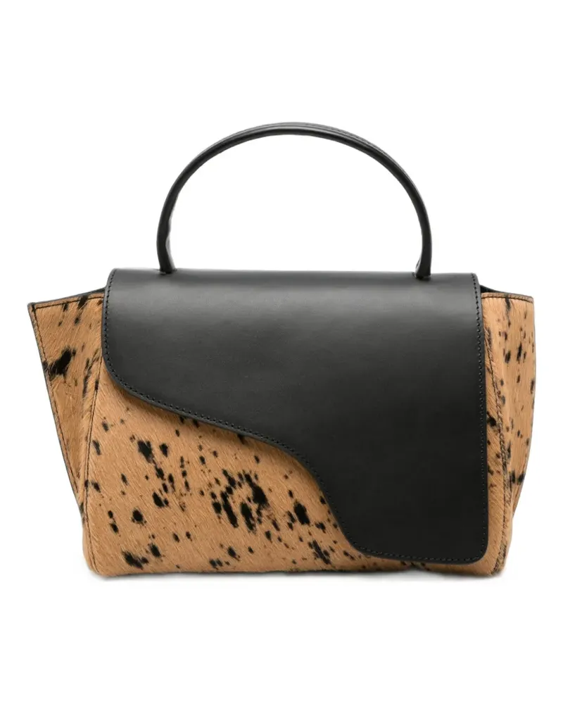ATP Atelier Handtasche mit Animal-Print - Nude Nude