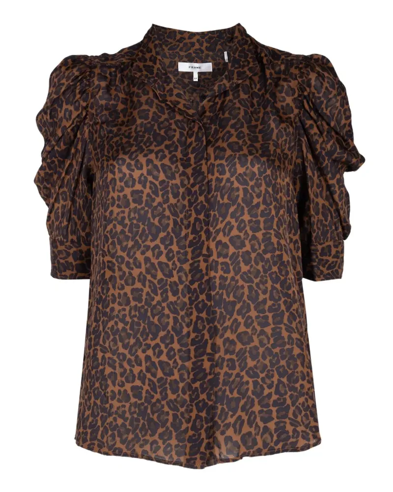 Frame Denim Gillian Oberteil mit Leopardenprint - Braun Braun
